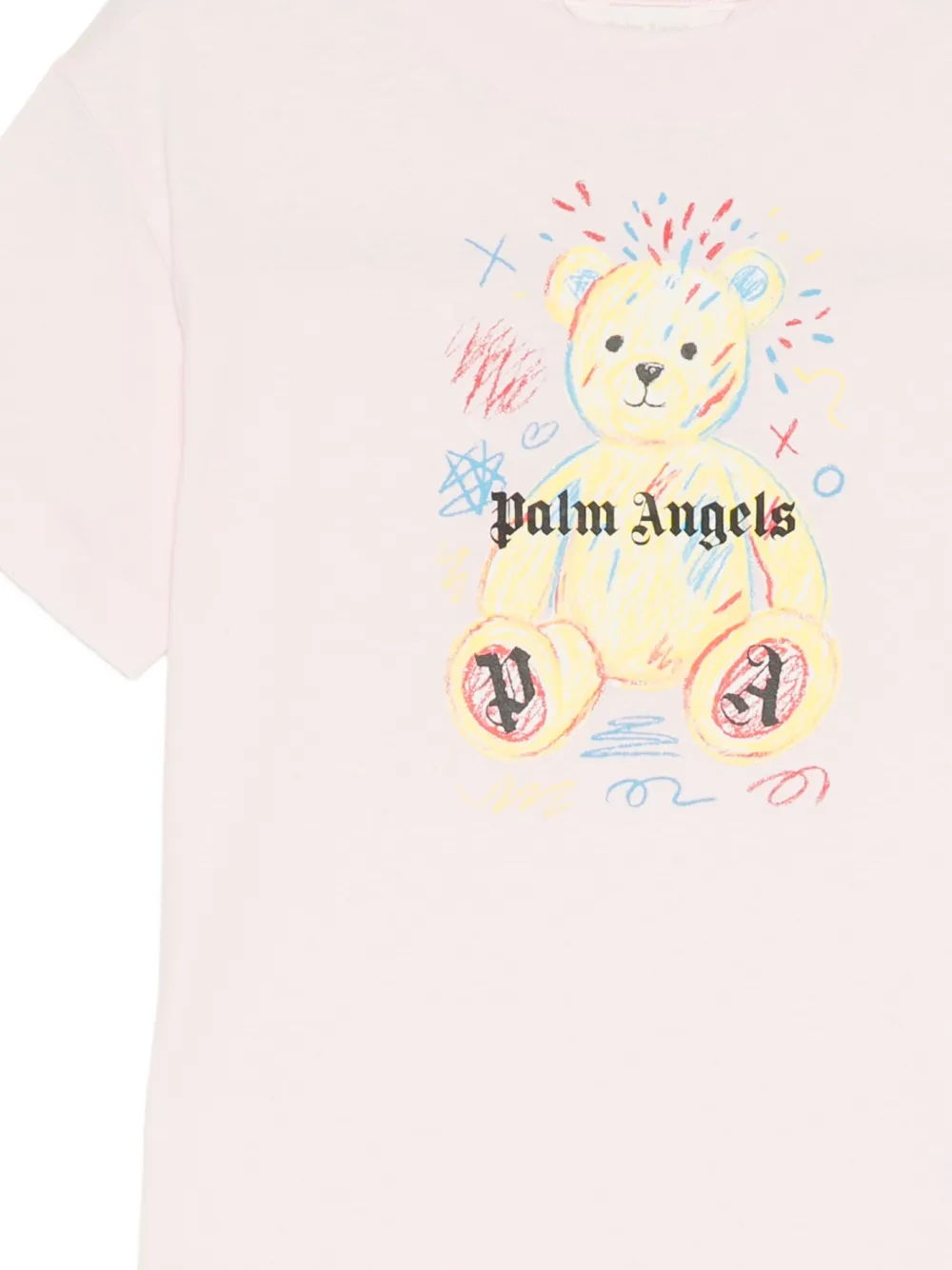 Palm Angels Kids T-shirt met grafische beerprint Roze