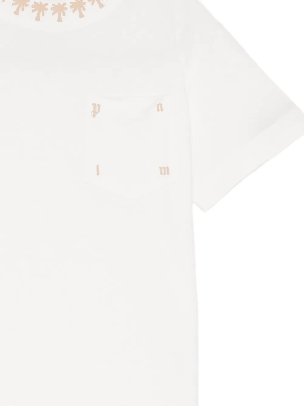 Palm Angels Kids T-shirt met borstzak Wit
