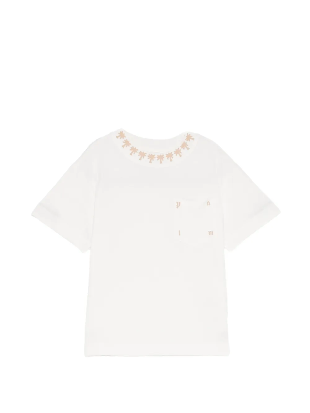 Palm Angels Kids T-shirt con taschino - Bianco
