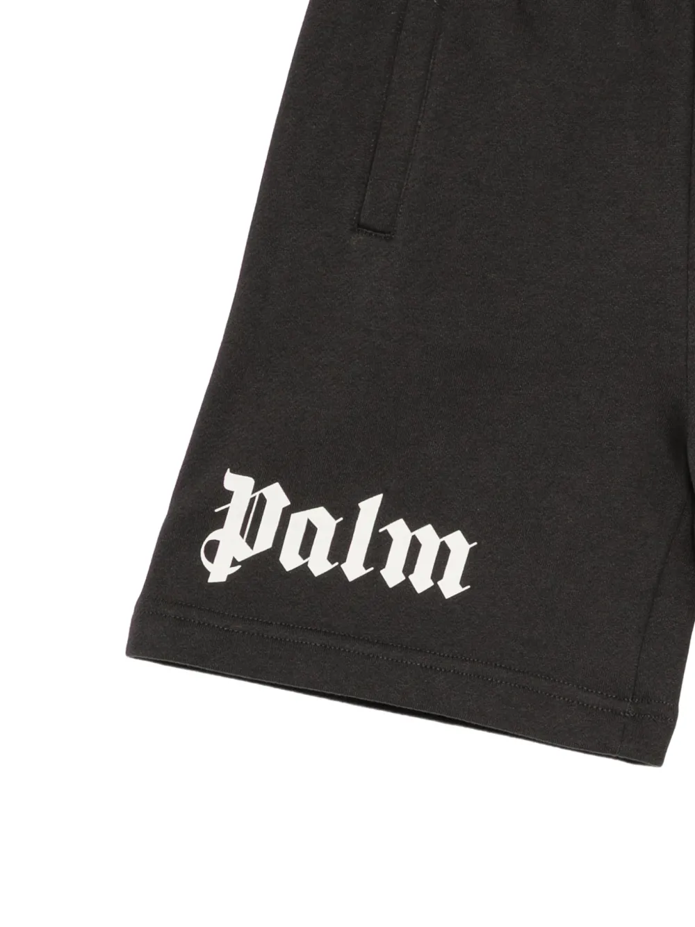 Palm Angels Kids logo-print shorts Zwart