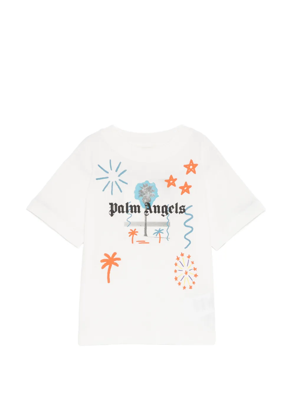 Palm Angels Kids T-shirt con stampa grafica - Bianco