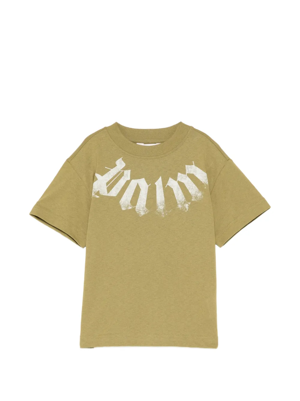 Palm Angels Kids big neck-logo T-shirt - Verde