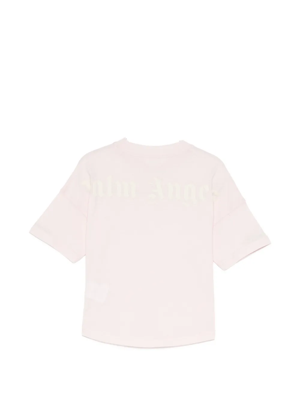 Palm Angels Kids T-shirt met logo-kraag Roze