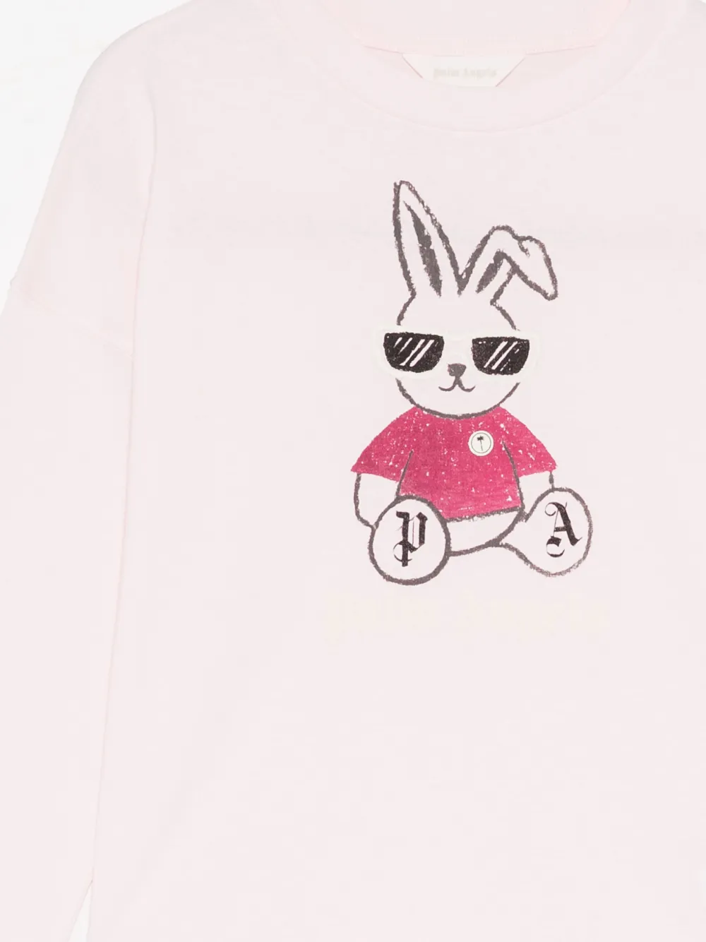 Palm Angels Kids T-shirt met logo-print en lange mouwen Roze