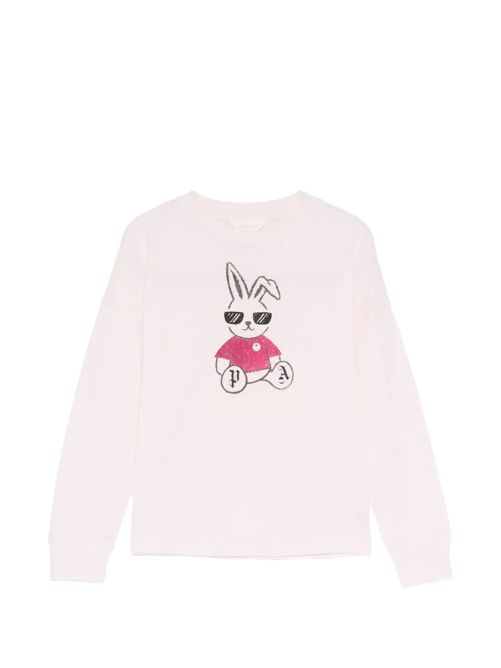 Palm Angels Kids T-shirt a maniche lunghe con logo - Rosa