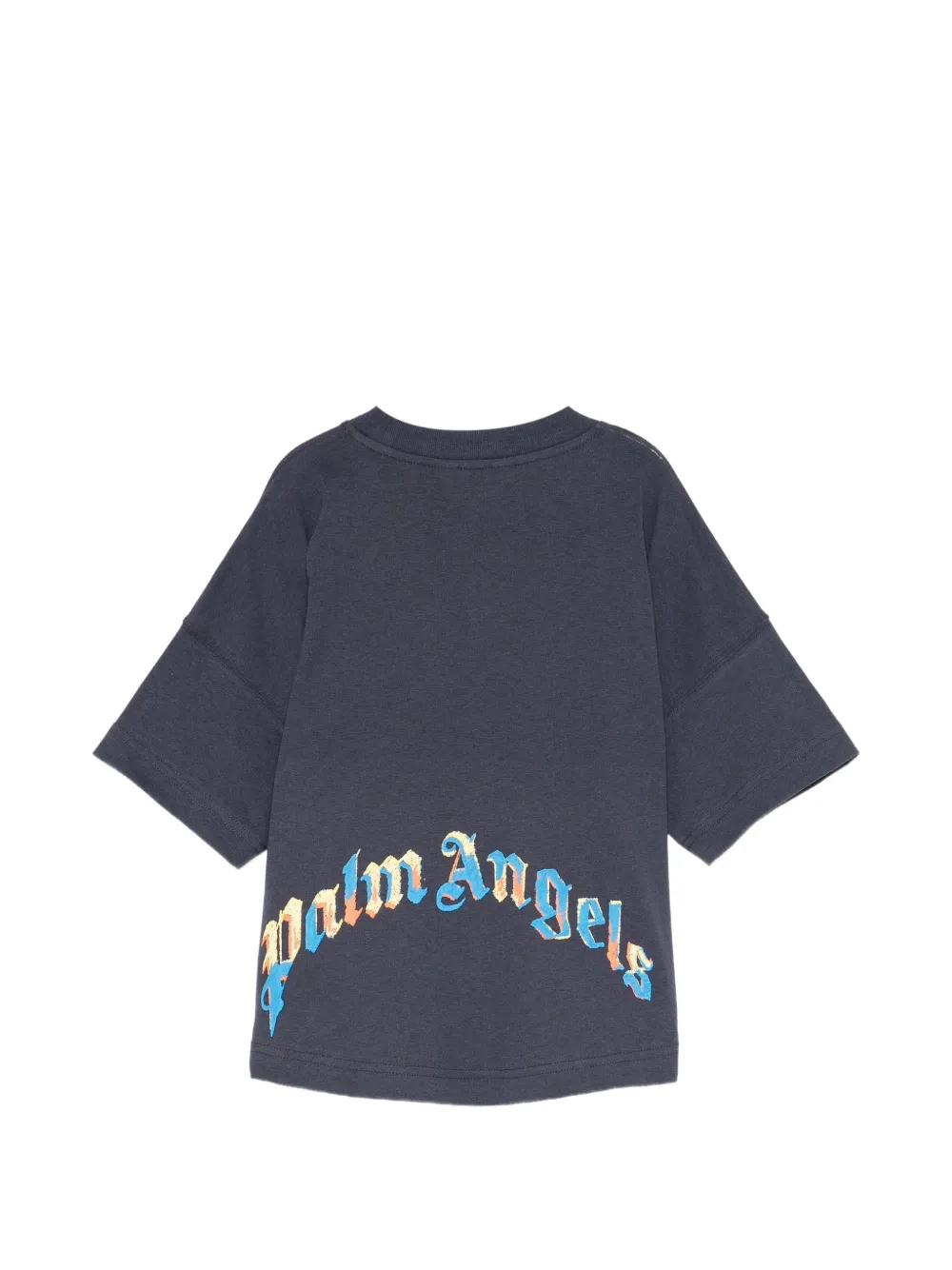 Palm Angels Kids logo-printed T-shirt Blauw