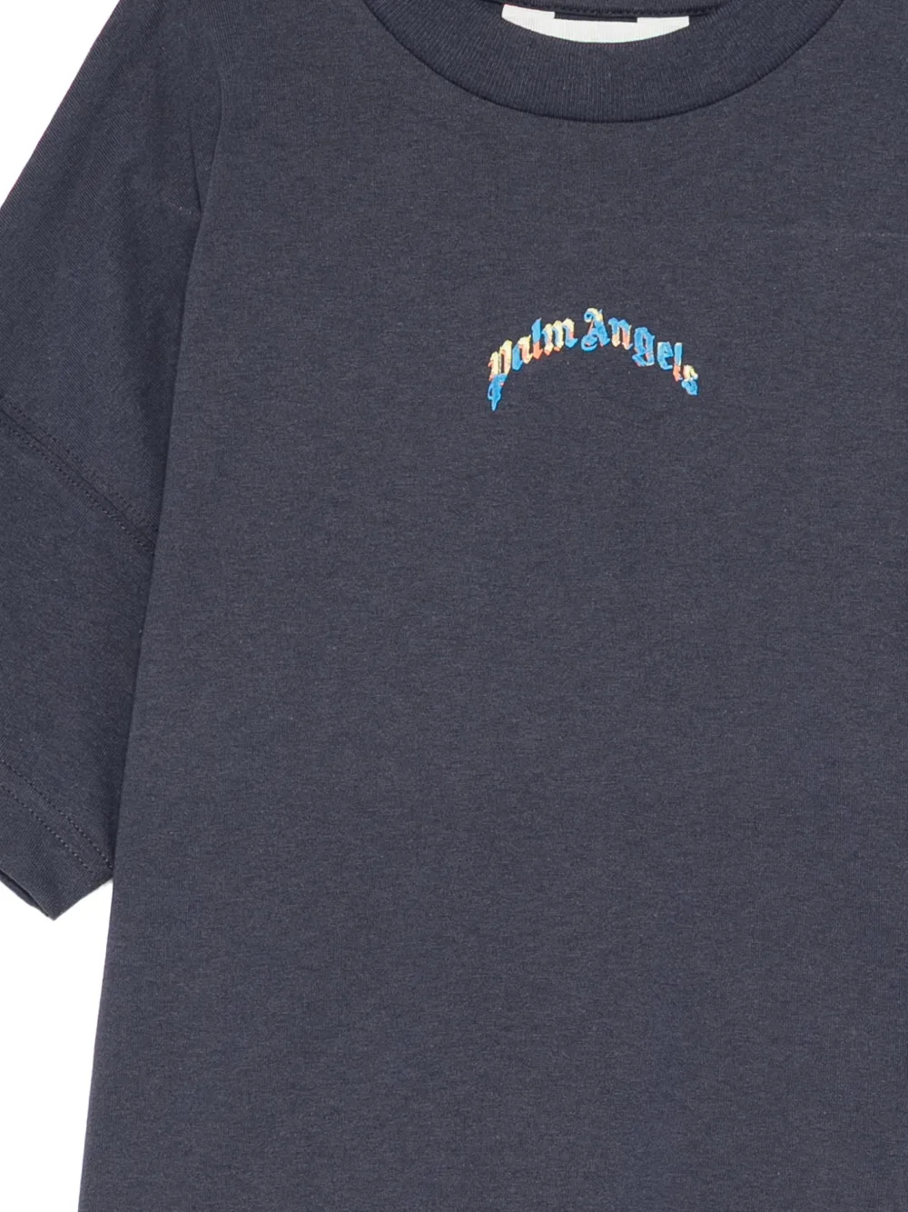 Palm Angels Kids logo-printed T-shirt Blauw