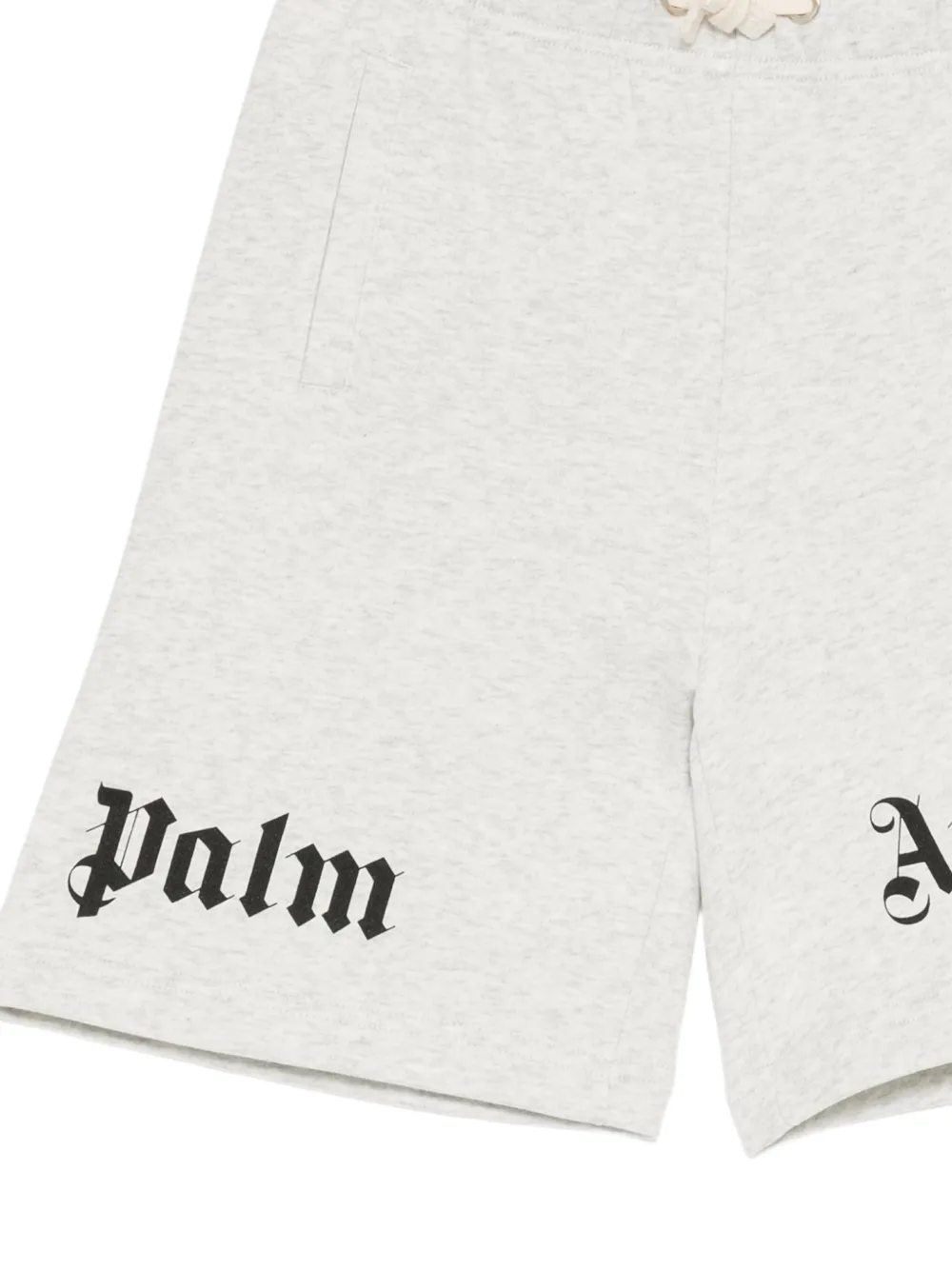Palm Angels Kids Sweatshorts met logo-print Grijs