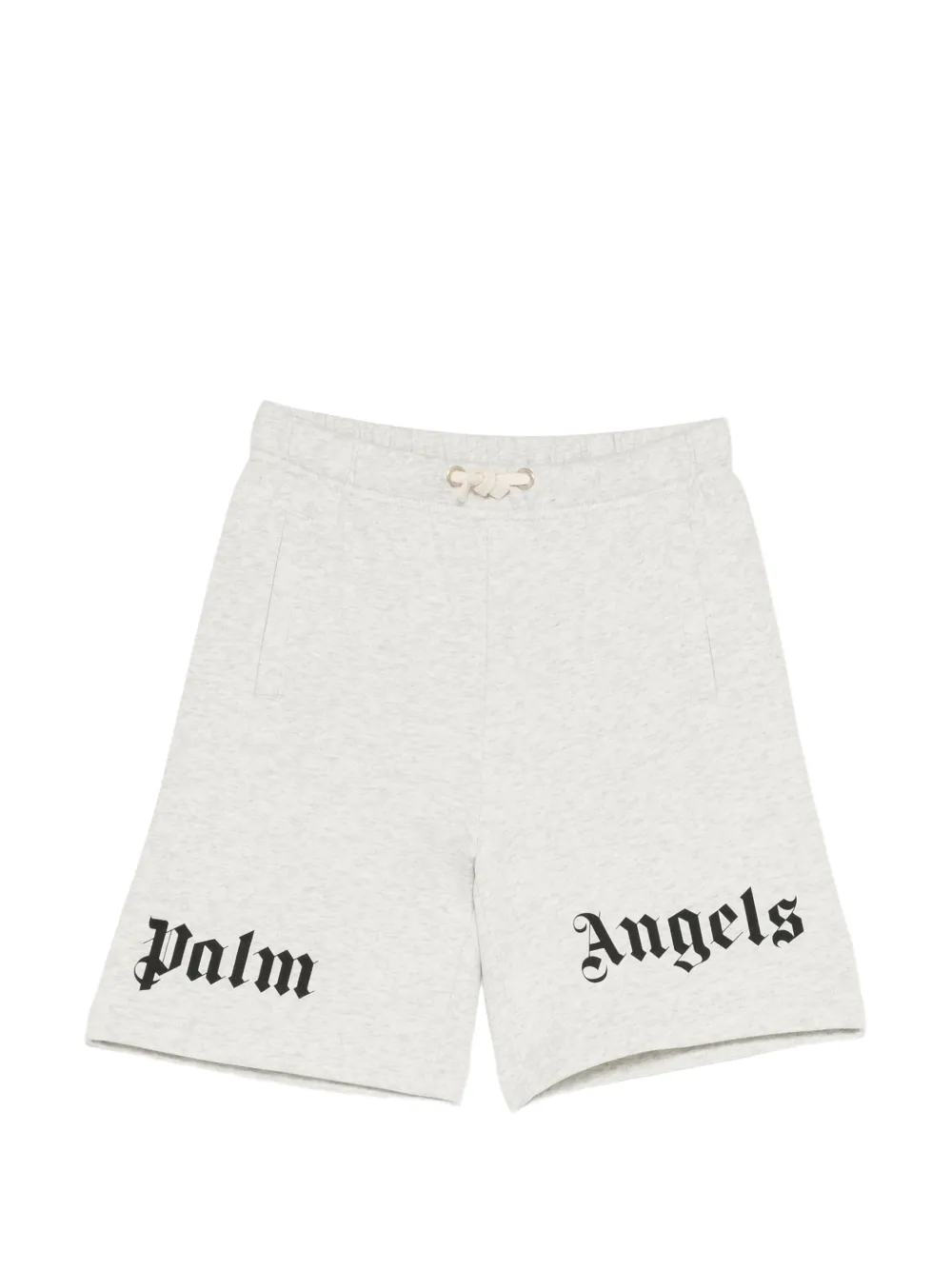 Palm Angels Kids Shorts in felpa con logo - Grigio