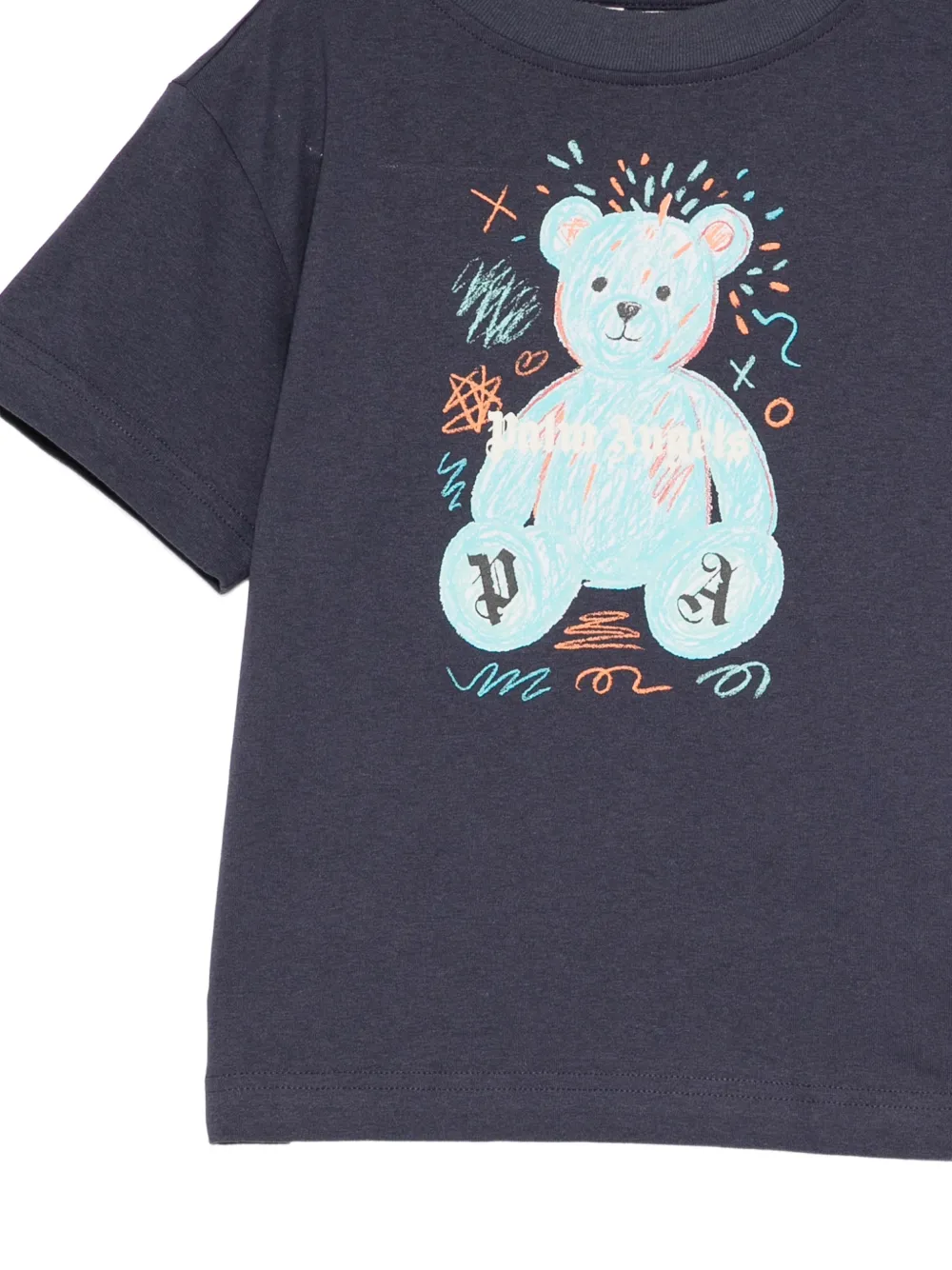 Palm Angels Kids T-shirt met grafische print Blauw