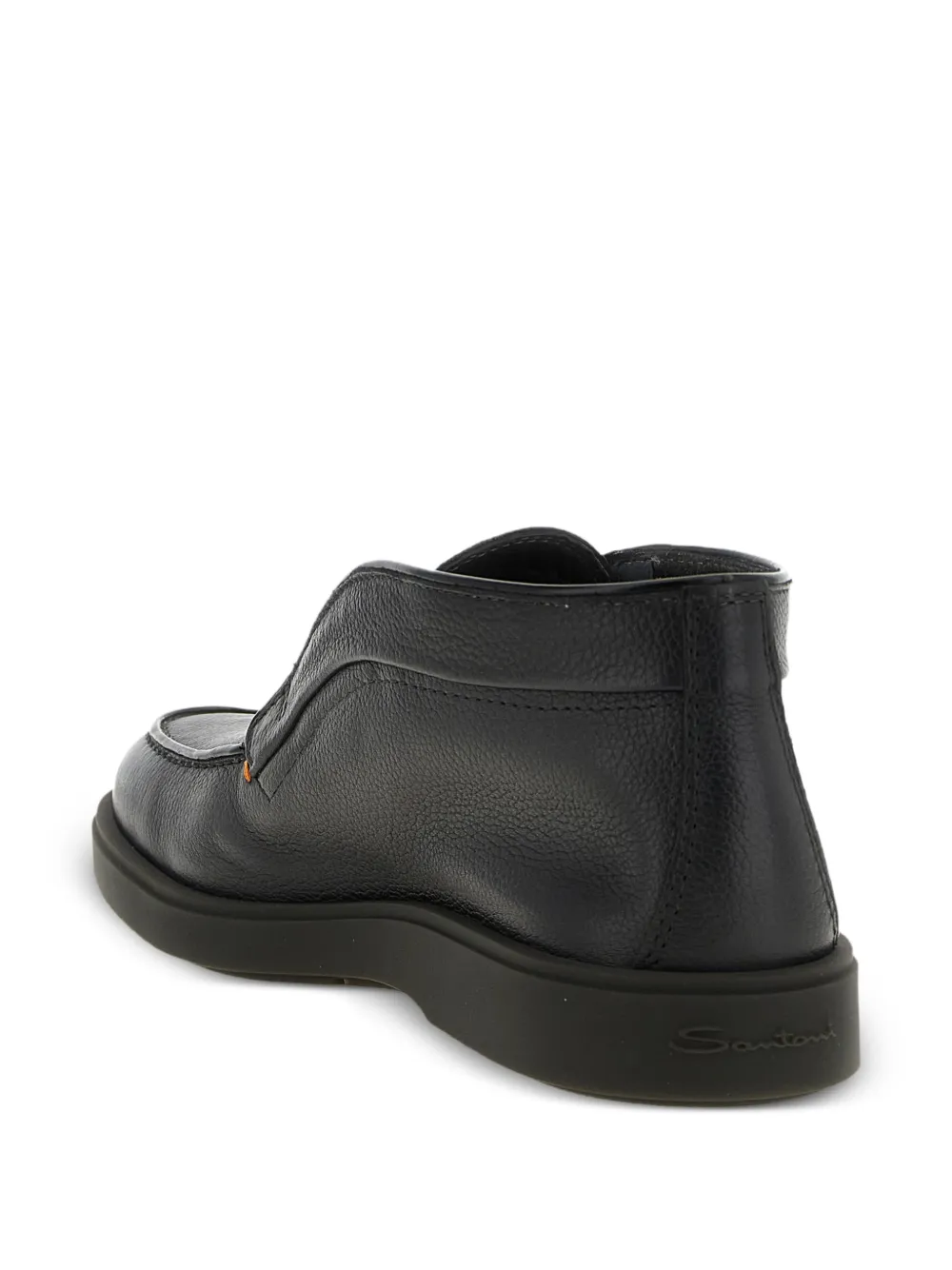 Santoni Digits hammered leather ankle boots Grijs