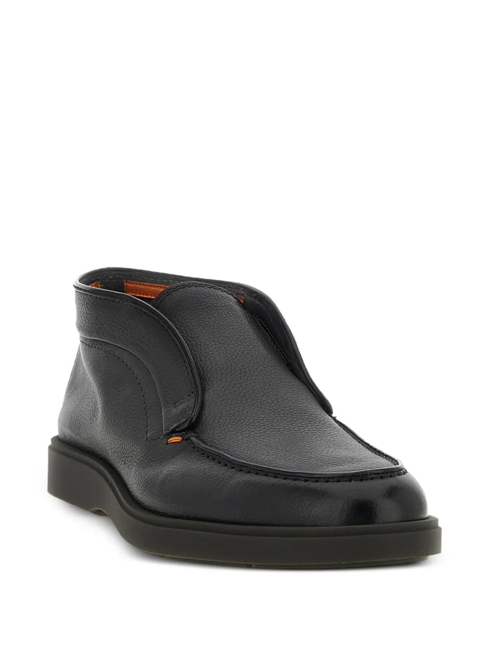 Santoni Digits hammered leather ankle boots Grijs