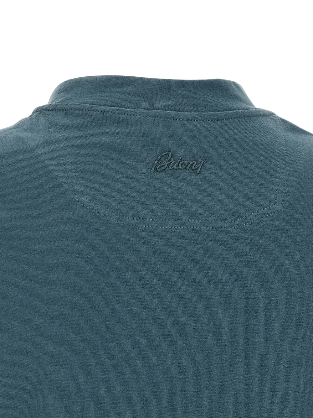 Brioni T-shirt met geborduurd logo Blauw