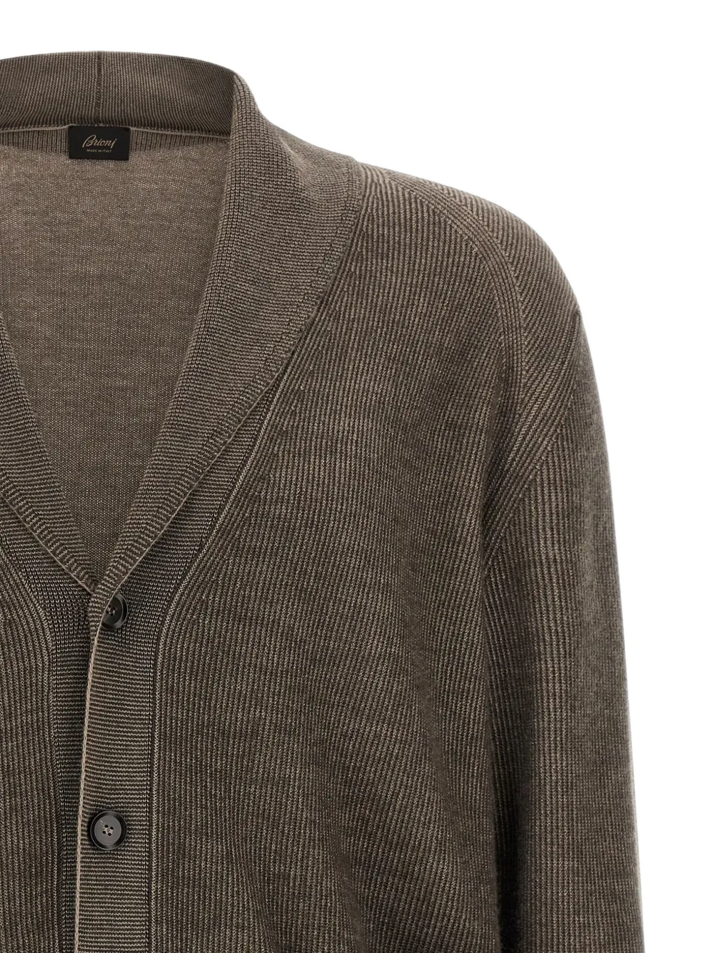 Brioni Vanisé geweven vest met sjaalhals Bruin