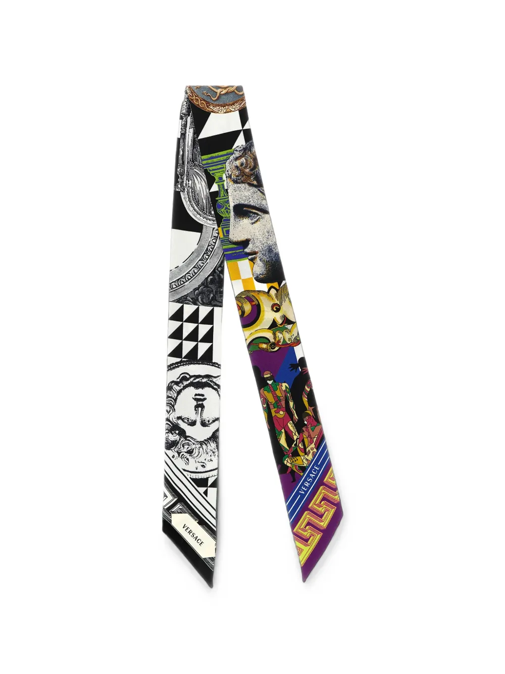 Versace Medusa Collage zijden sjaal Zwart