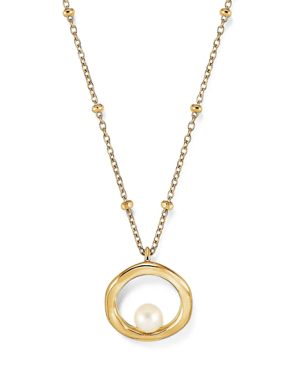 DOWER AND HALL pearl open-circle necklace