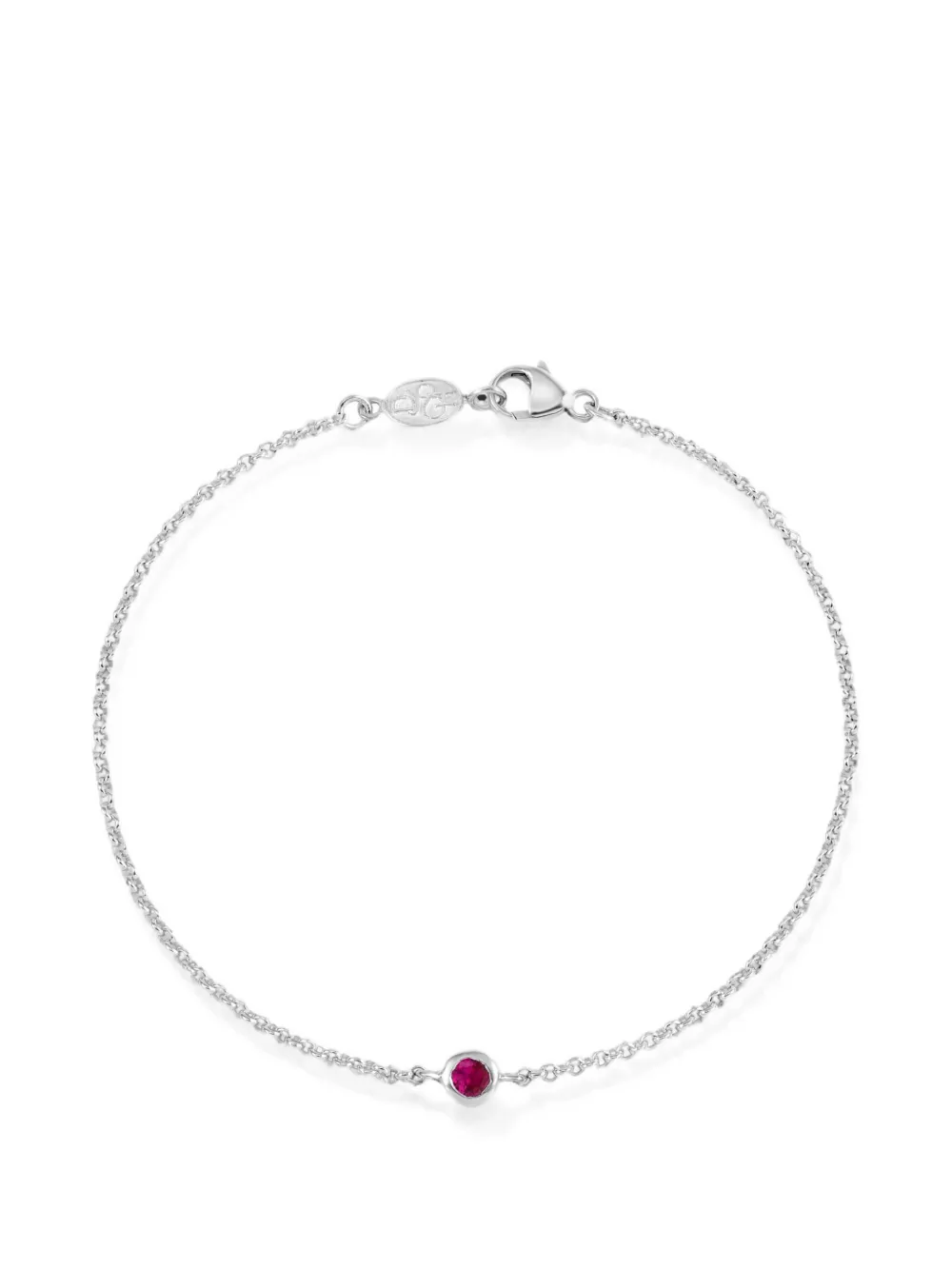 DOWER AND HALL Dewdrop ruby chain bracelet