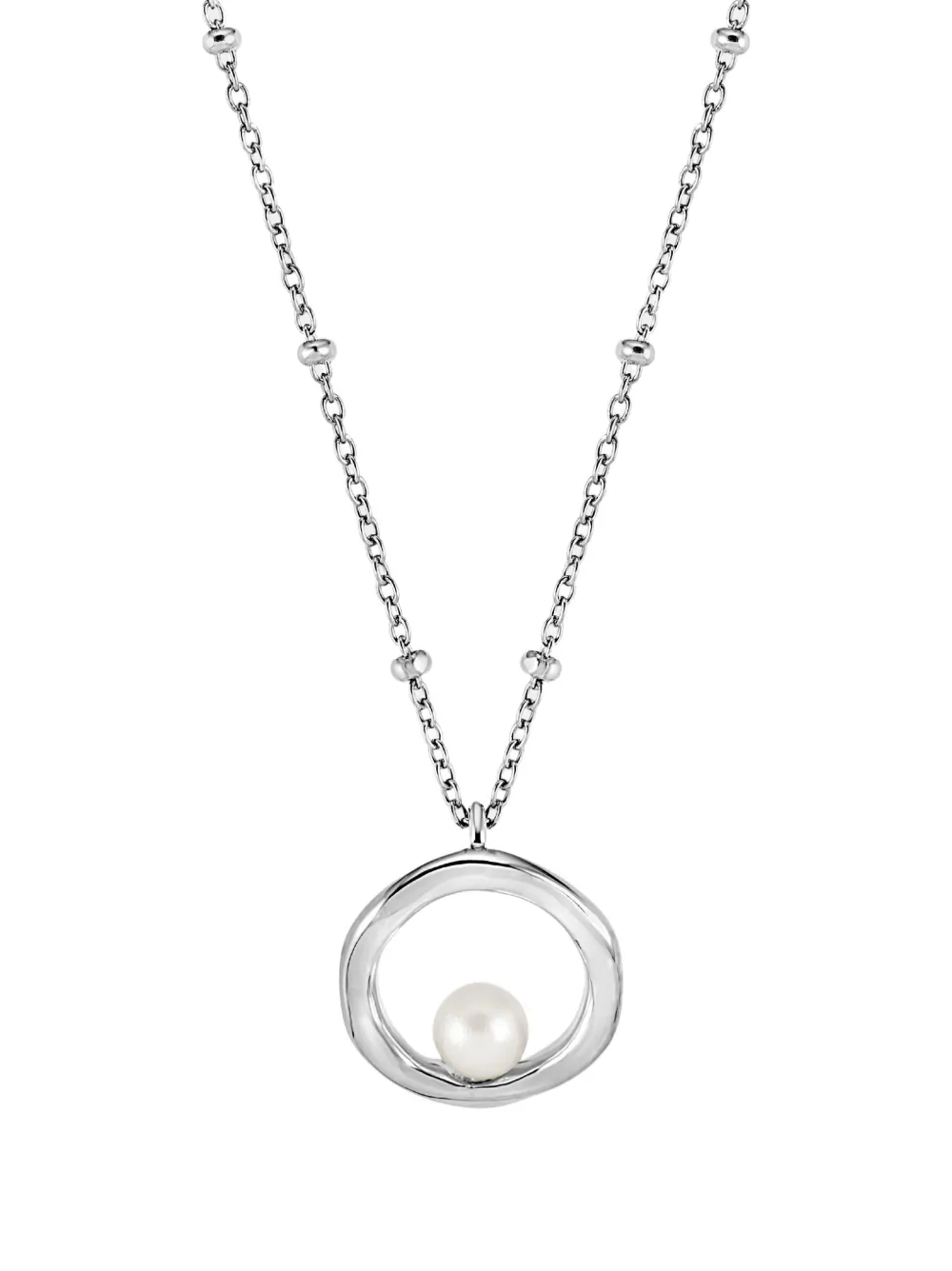 DOWER AND HALL open-circle pearl necklace
