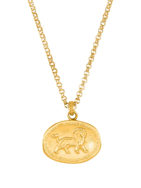 DOWER AND HALL lion talisman necklace