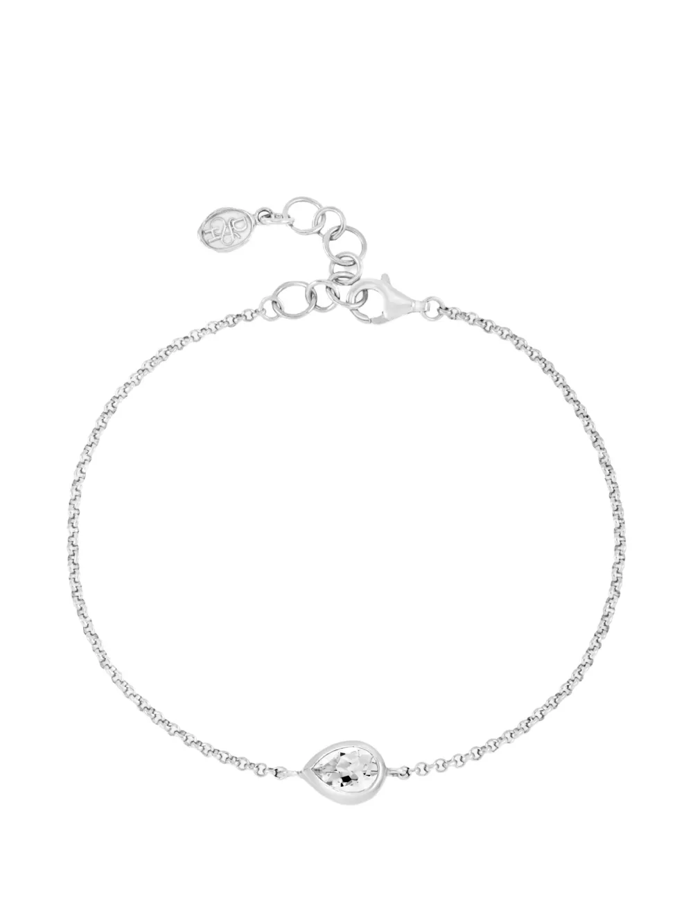 DOWER AND HALL white topaz pear-chain bracelet · OS