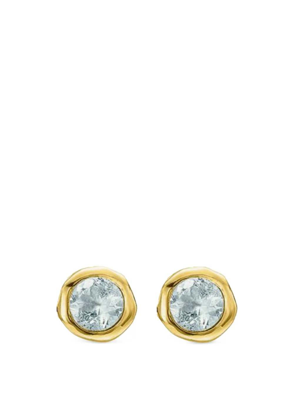 DOWER AND HALL Dewdrop aquamarine stud earrings