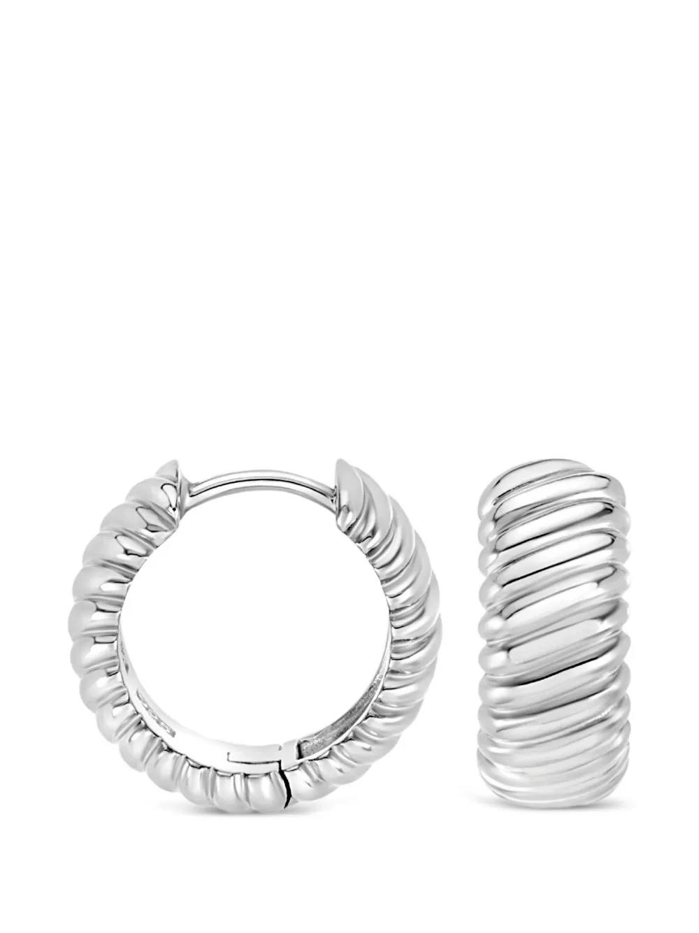 DOWER AND HALL Twist huggie hoop earrings · OS