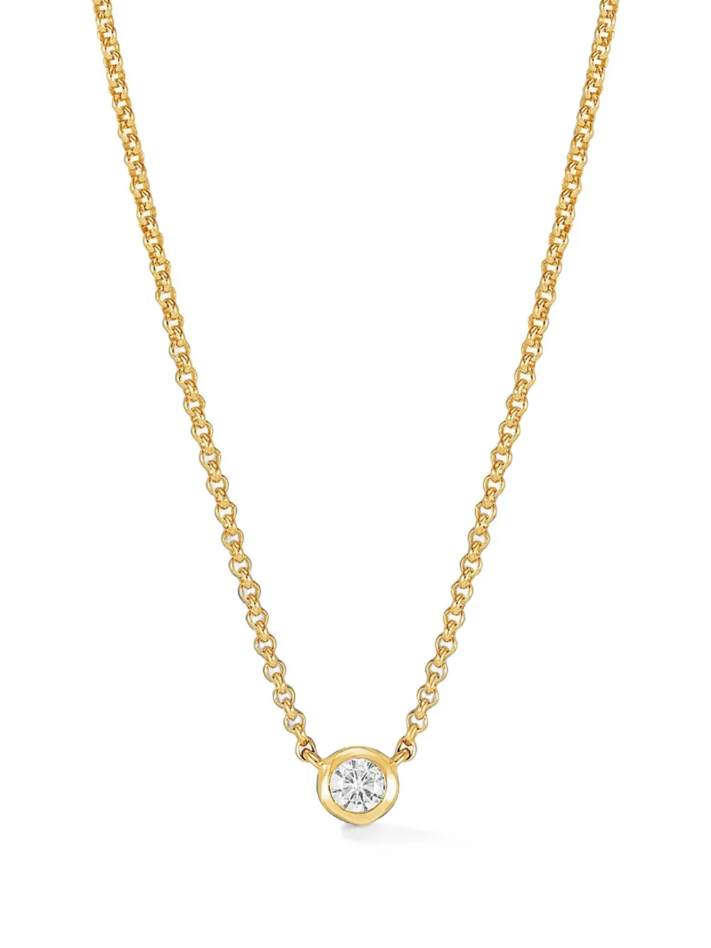 DOWER AND HALL White Sapphire Round Dewdrop necklace