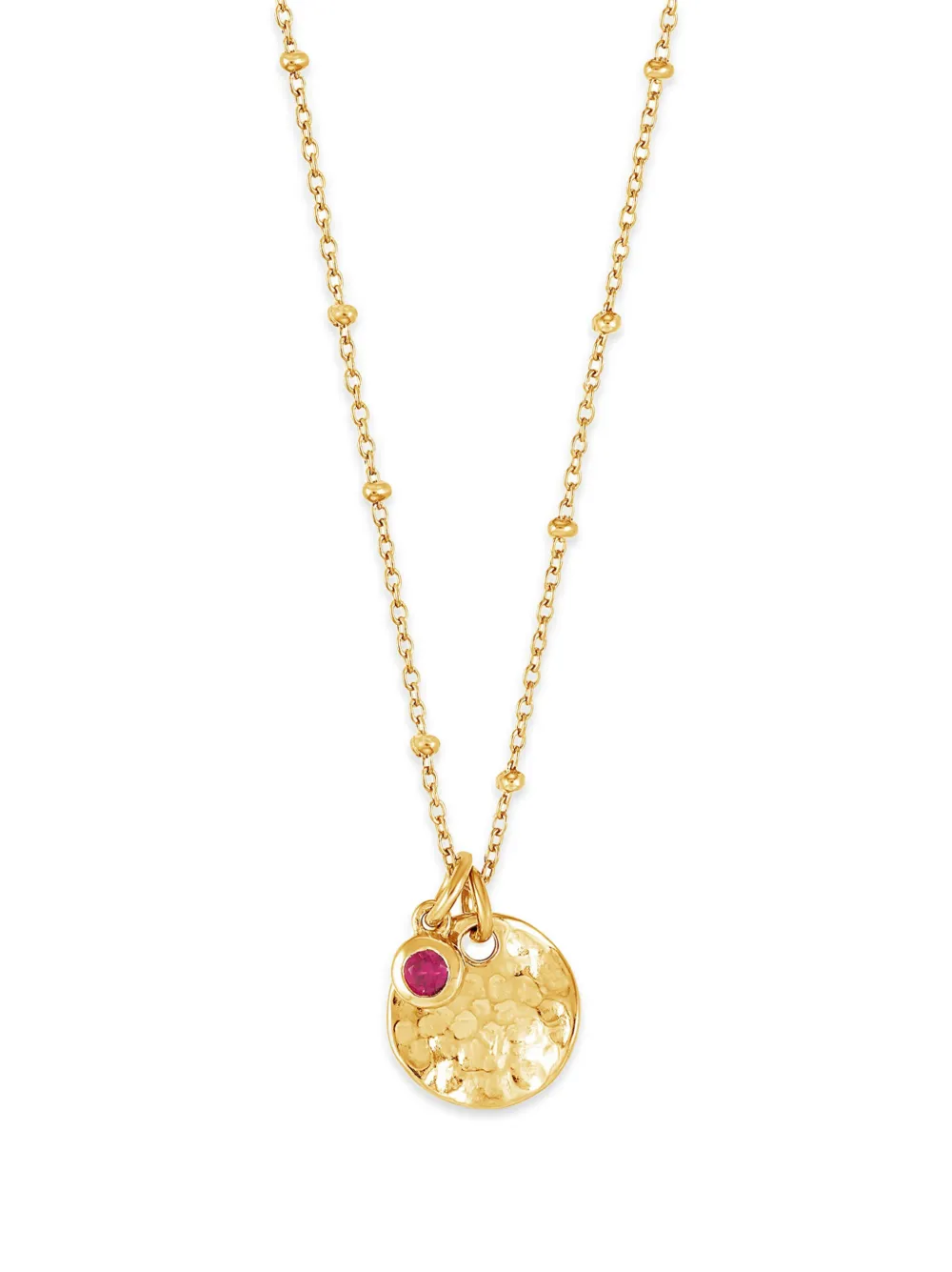DOWER AND HALL hammered disc necklace