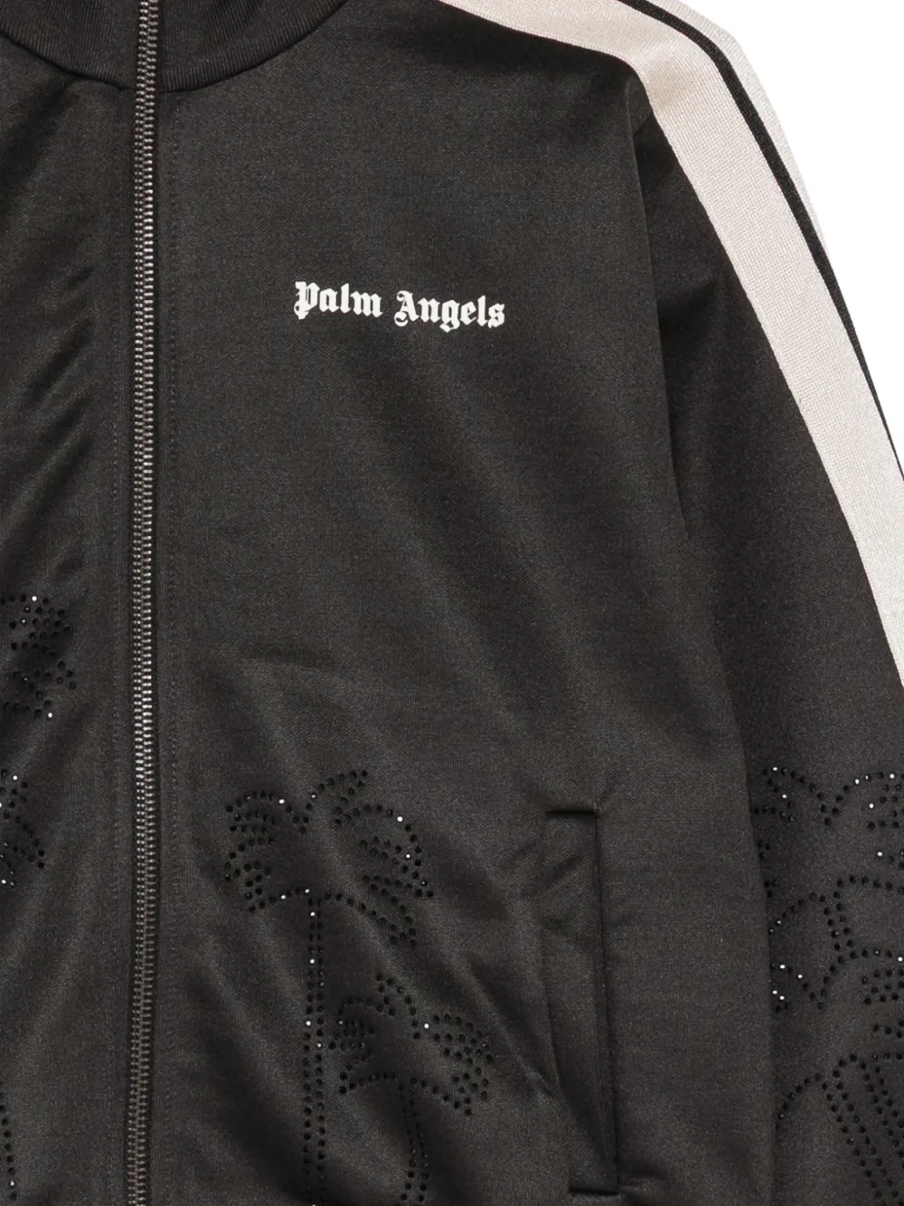 Palm Angels Kids Trainingsjack verfraaid met palmboomdetail Zwart