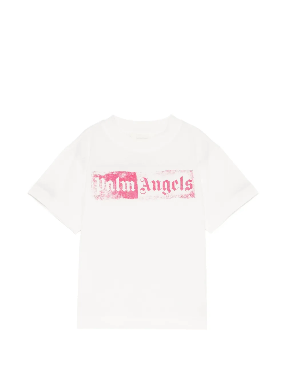 Palm Angels Kids spray-effect logo T-shirt - Bianco