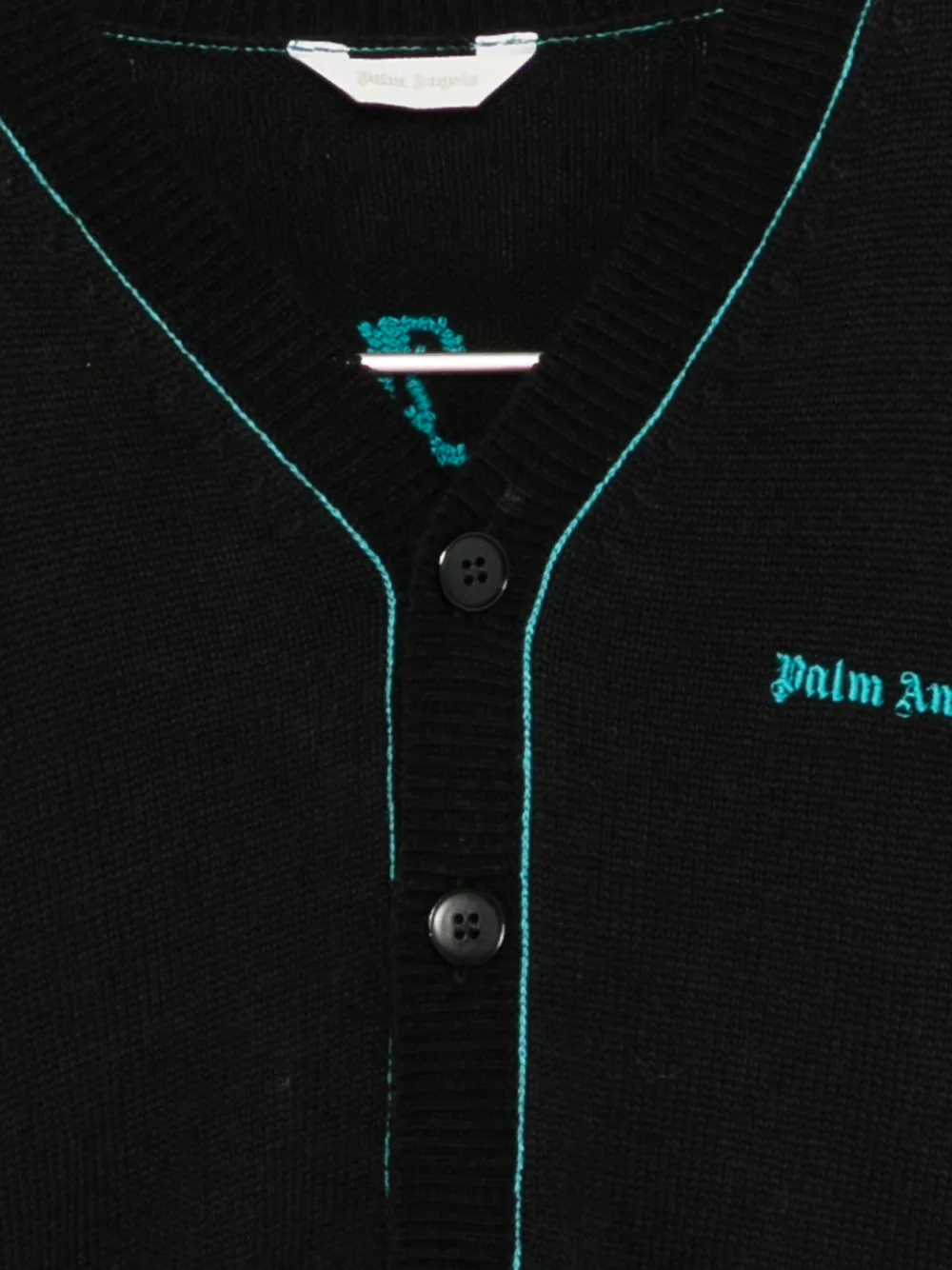 Palm Angels Kids Vest met geborduurd logo en contrasterende afwerking Zwart