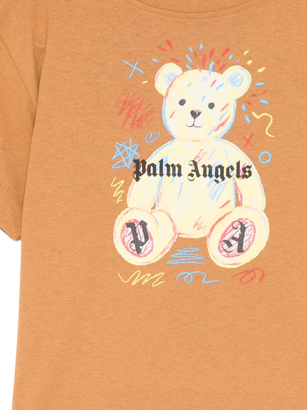 Palm Angels Kids T-shirt met grafische print Bruin