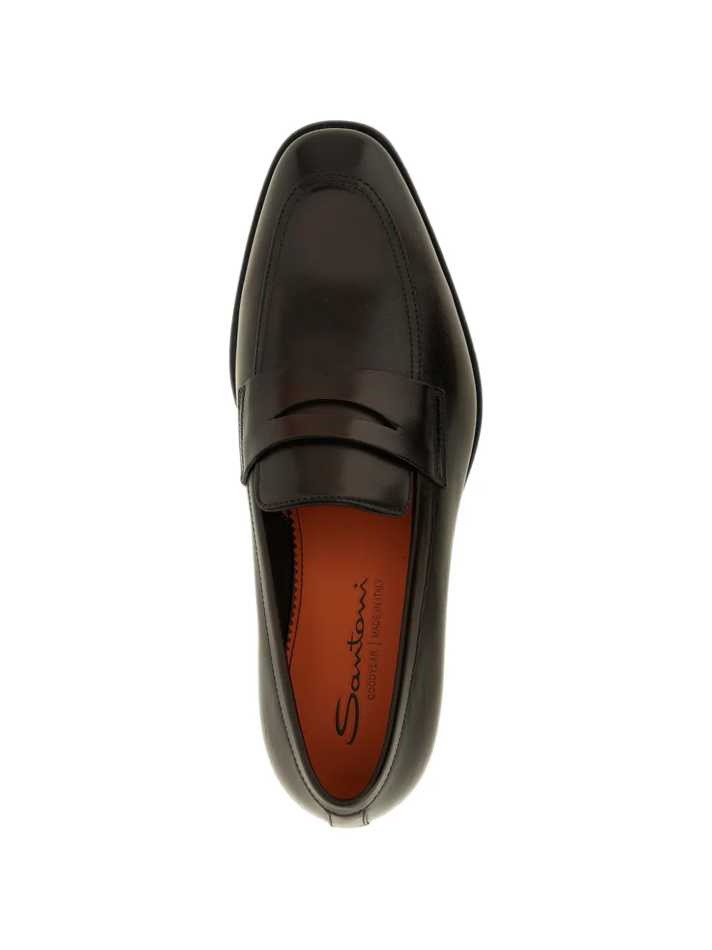 Santoni Gregor leather loafers Bruin