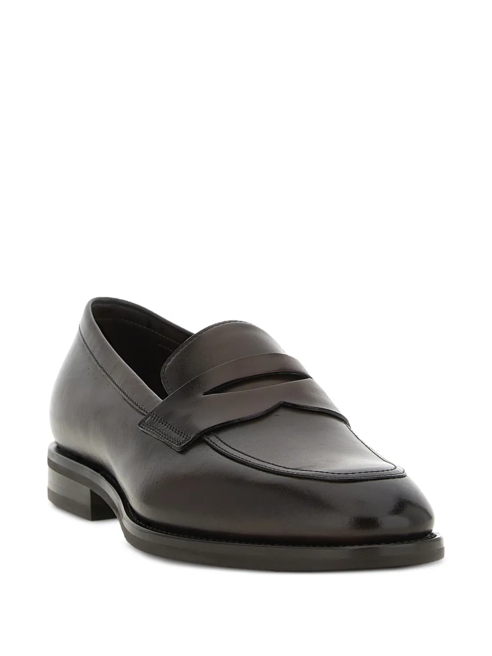 Santoni Gregor leather loafers Bruin
