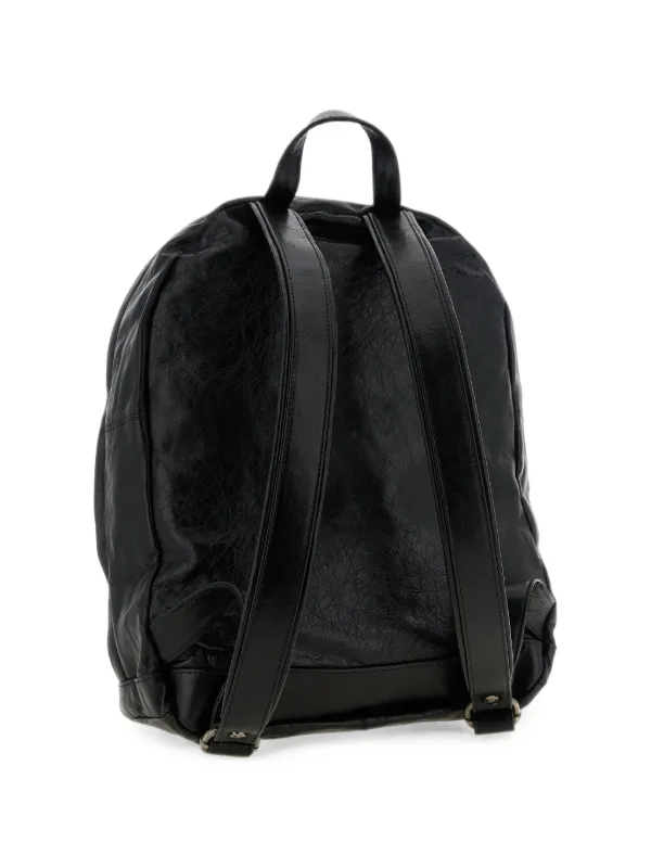 Giorgio Brato Crumpled Leather Backpack | Black | FARFETCH