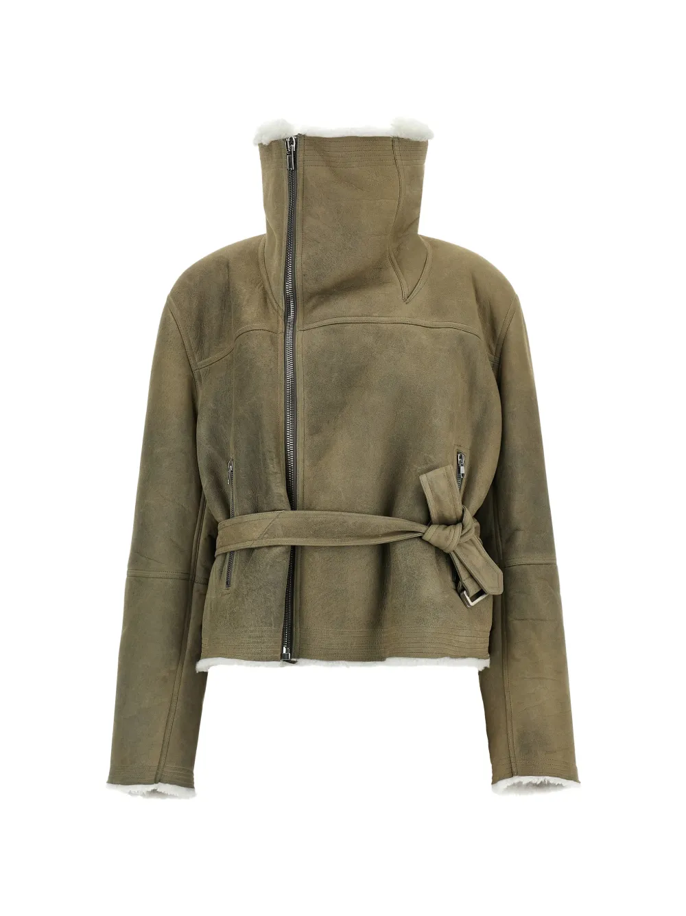 Rick Owens Flight shearling jacket - Marrone