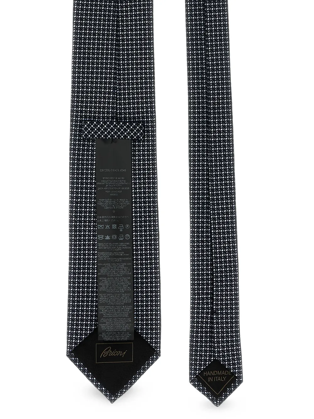 Brioni Stropdas met geometrisch micro-jacquard Blauw