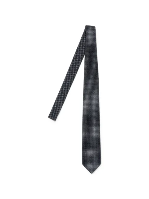 Brioni micro-geometric jacquard tie