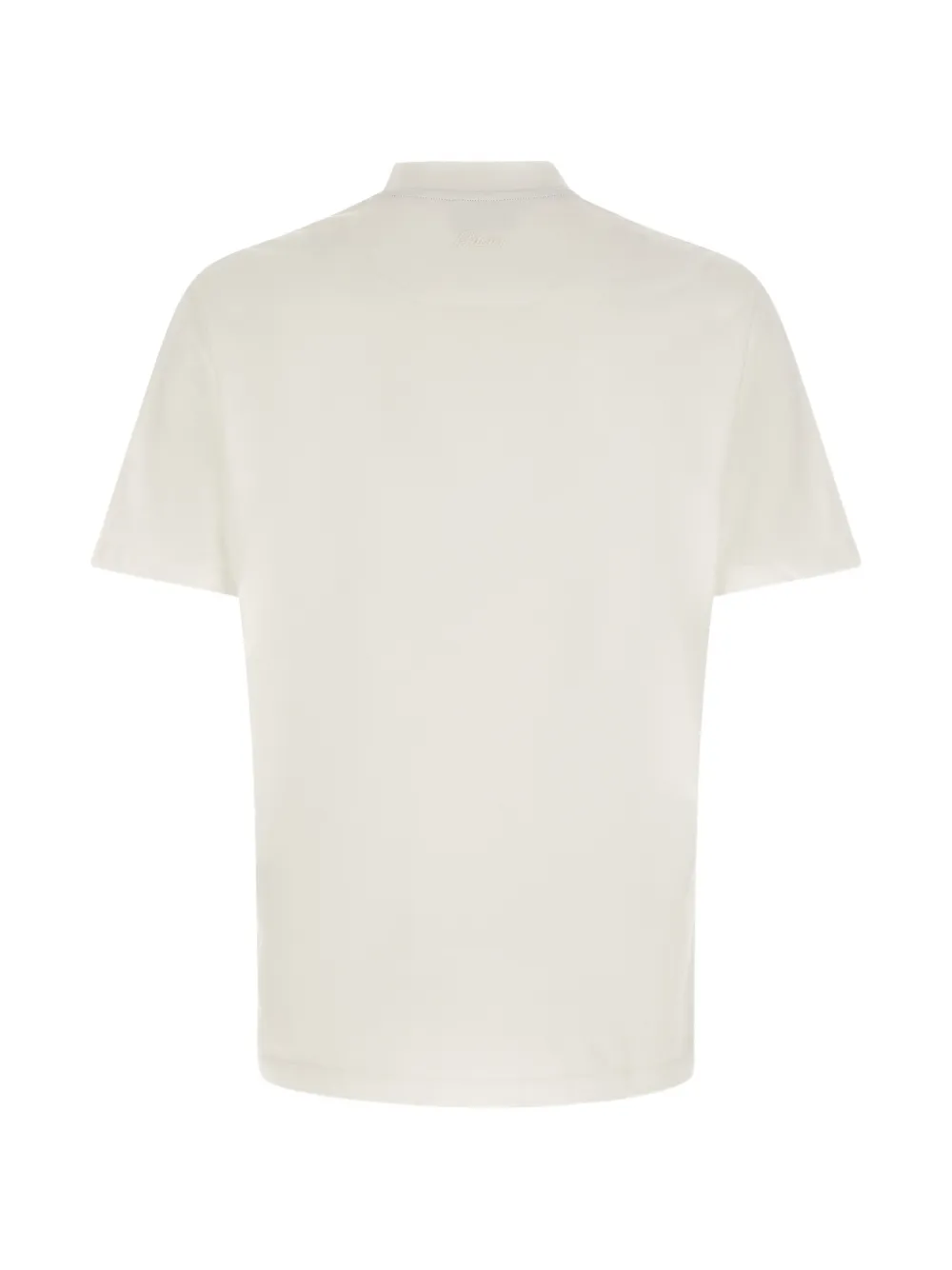 Brioni T-shirt met geborduurd logo en verhoogde hals Beige