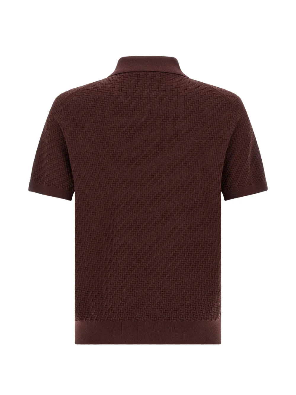 Brioni Trama geweven poloshirt Paars