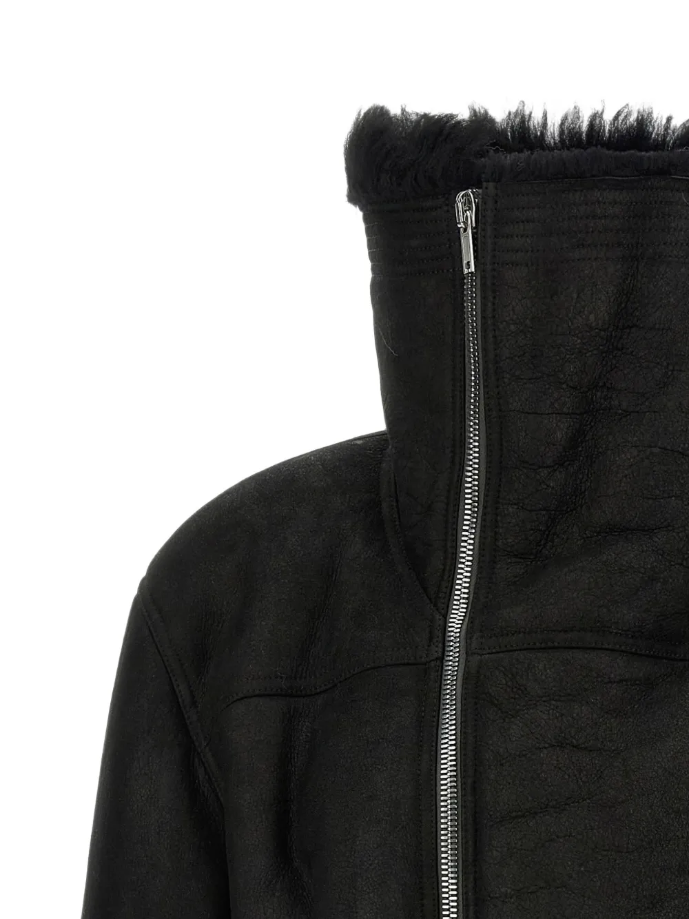 Rick Owens cropped Flight jacket Zwart