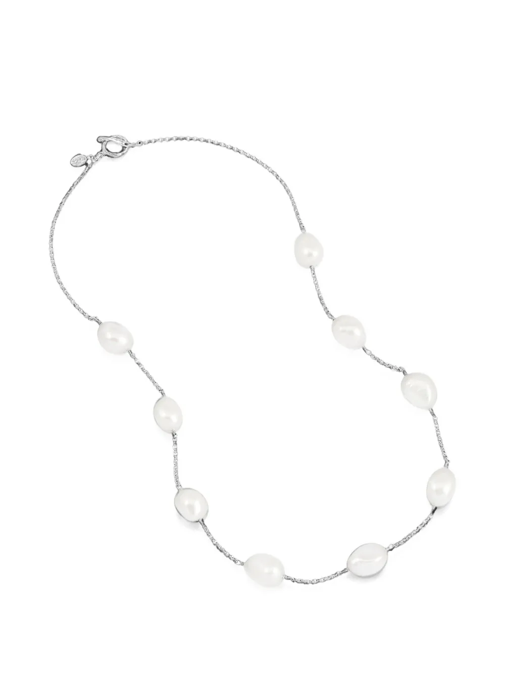 DOWER AND HALL baroque luna pearl chain necklace