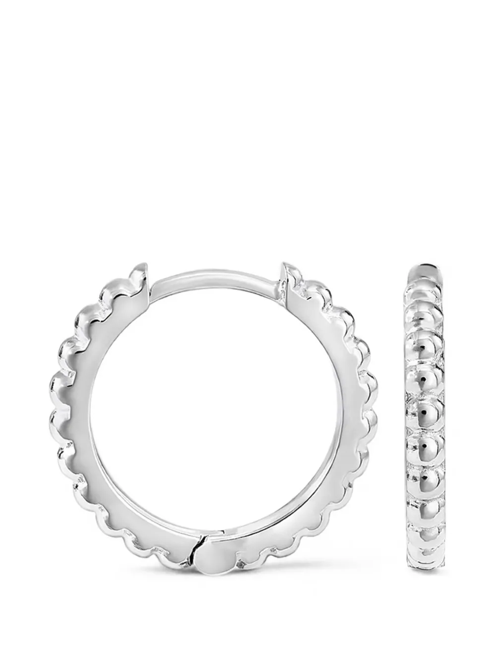 DOWER AND HALL Dotty huggie hoop earrings