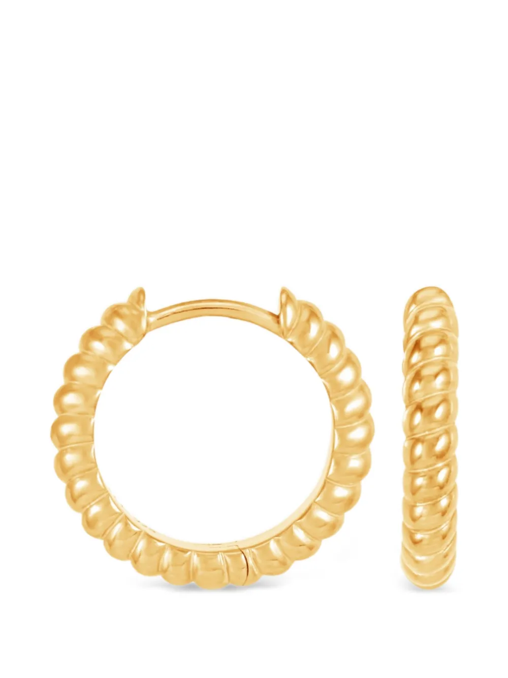 DOWER AND HALL Twist Huggie hoop earrings