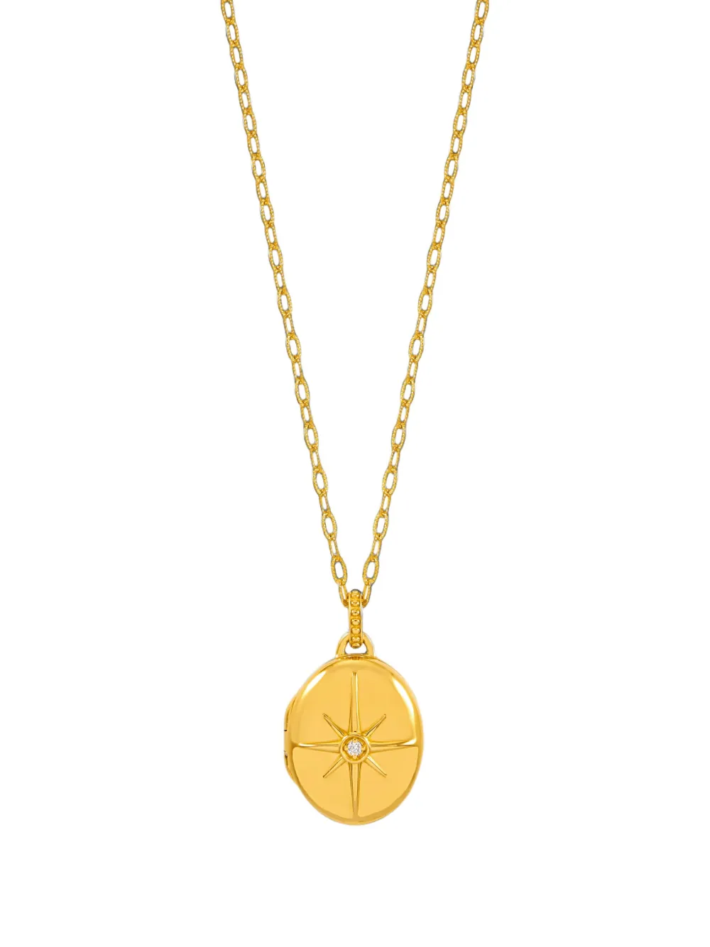 DOWER AND HALL Starburst diamond locket necklace