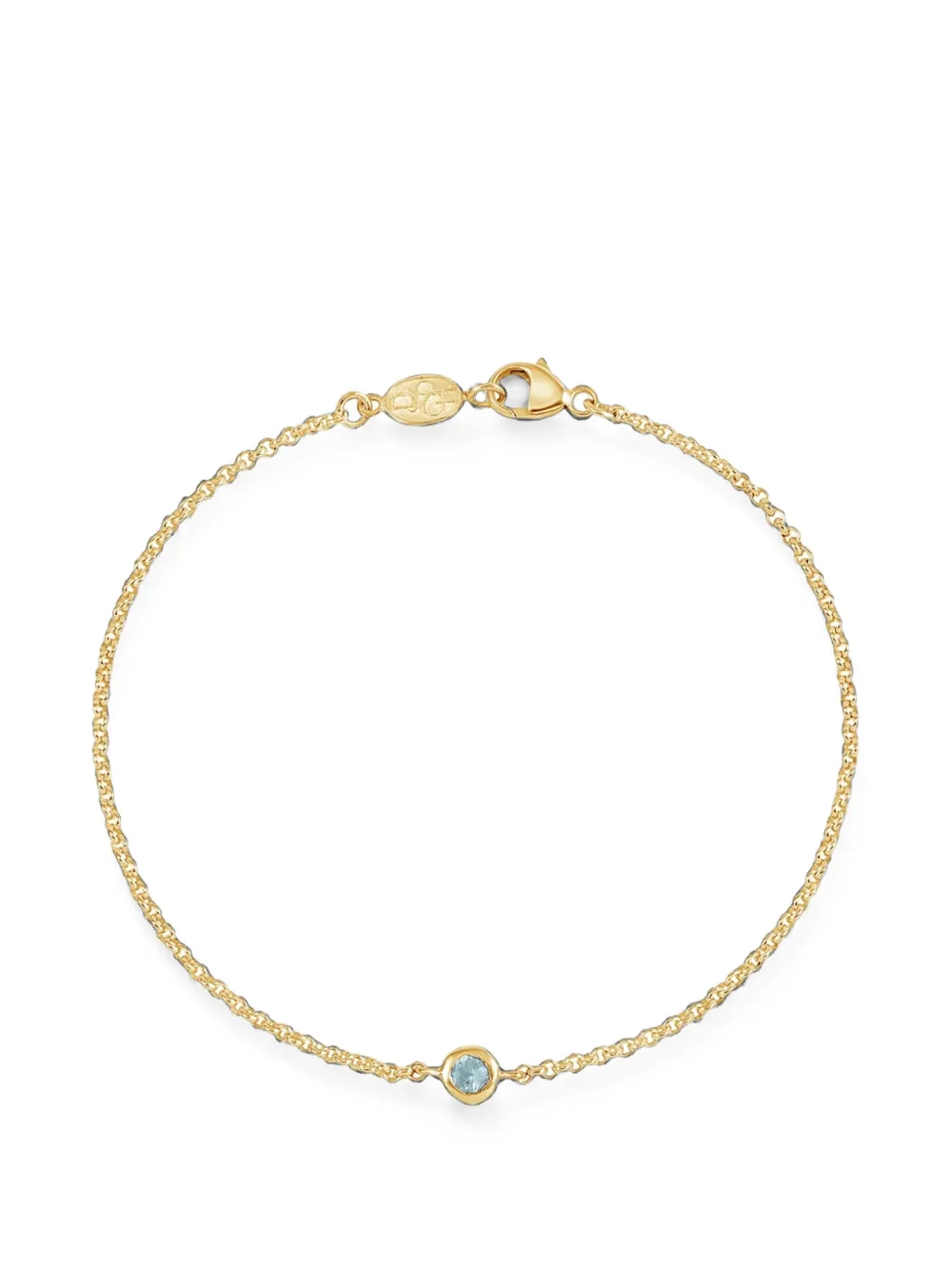 DOWER AND HALL Dewdrop aquamarine chain bracelet