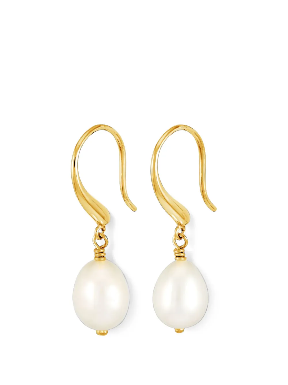 DOWER AND HALL white baroque Luna Pearl™ earrings · OS