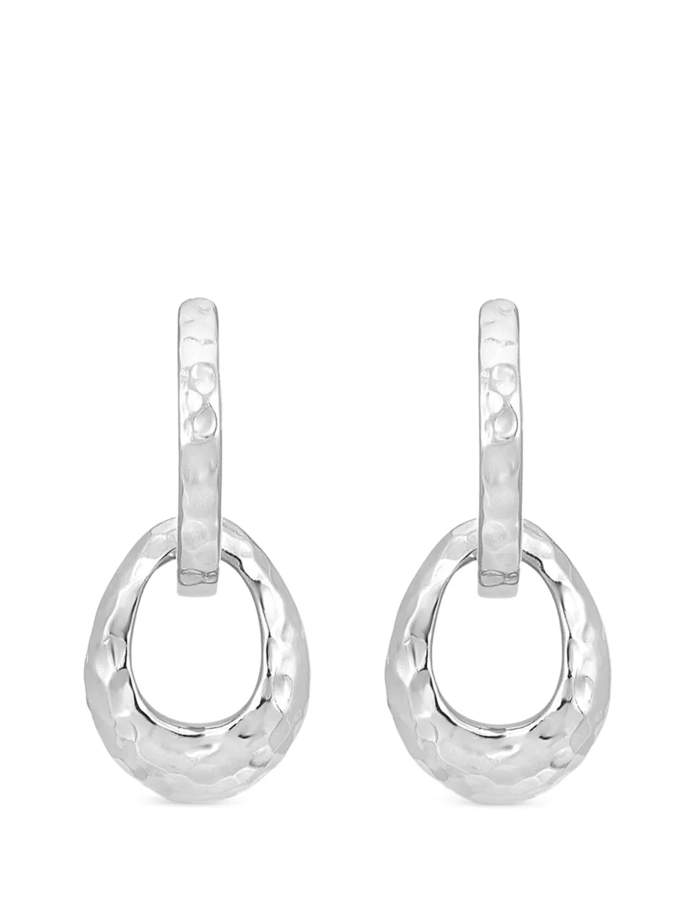 DOWER AND HALL Entwined hammered hoop earrings