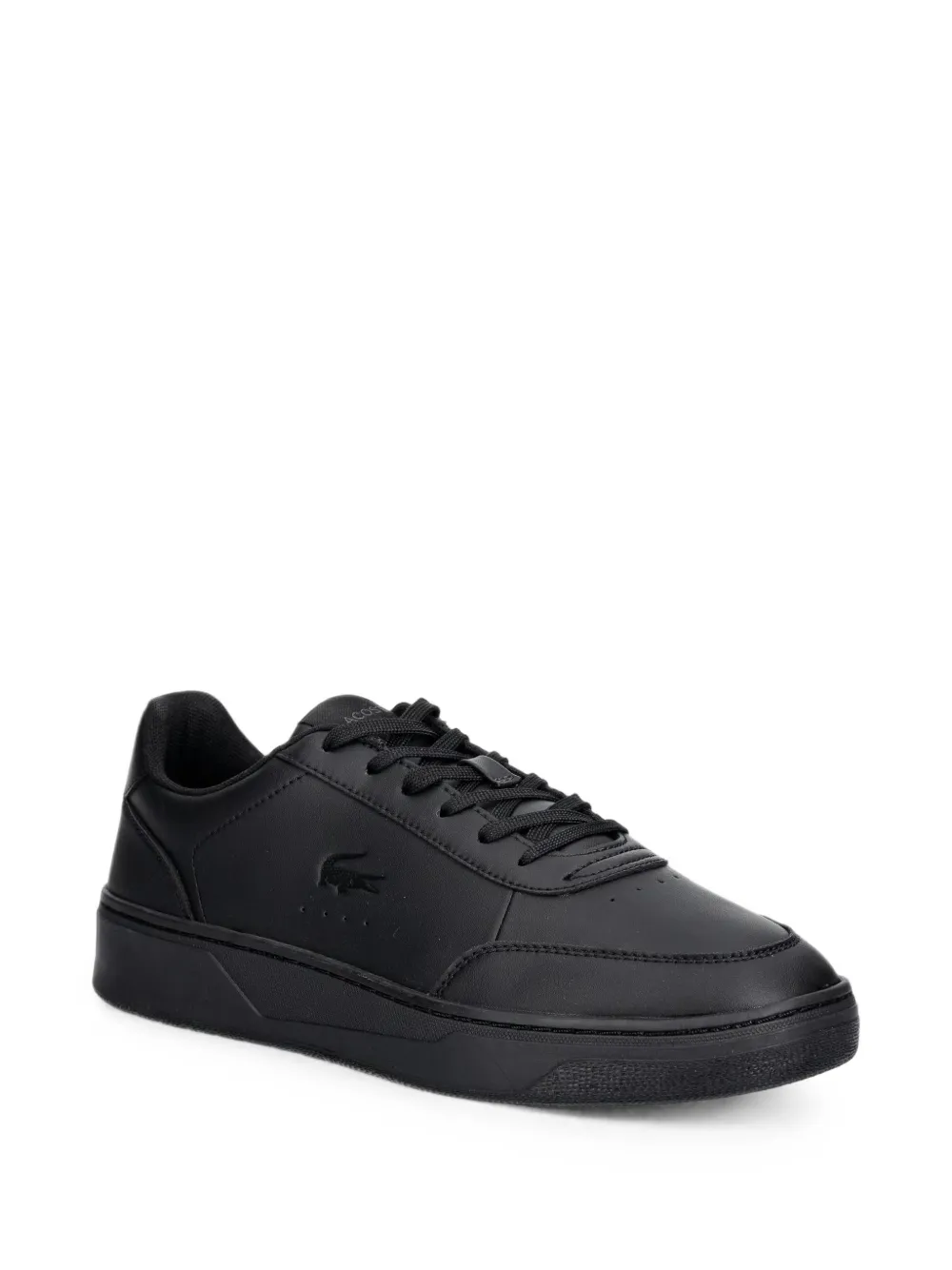 Lacoste Court Pro logo-plaque sneakers Zwart