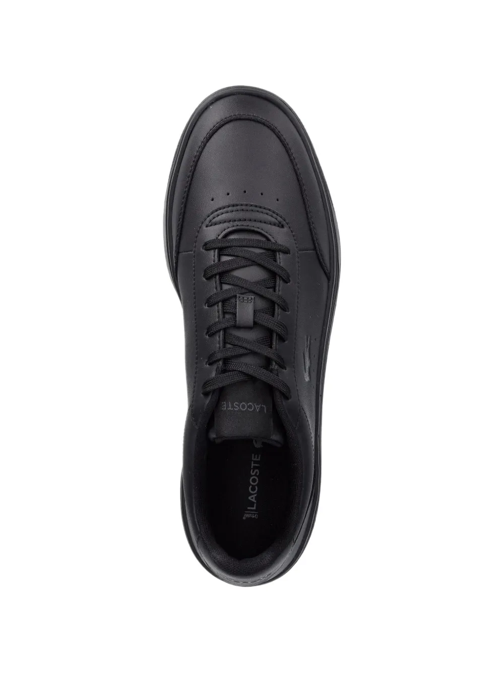 Lacoste Court Pro logo-plaque sneakers Zwart